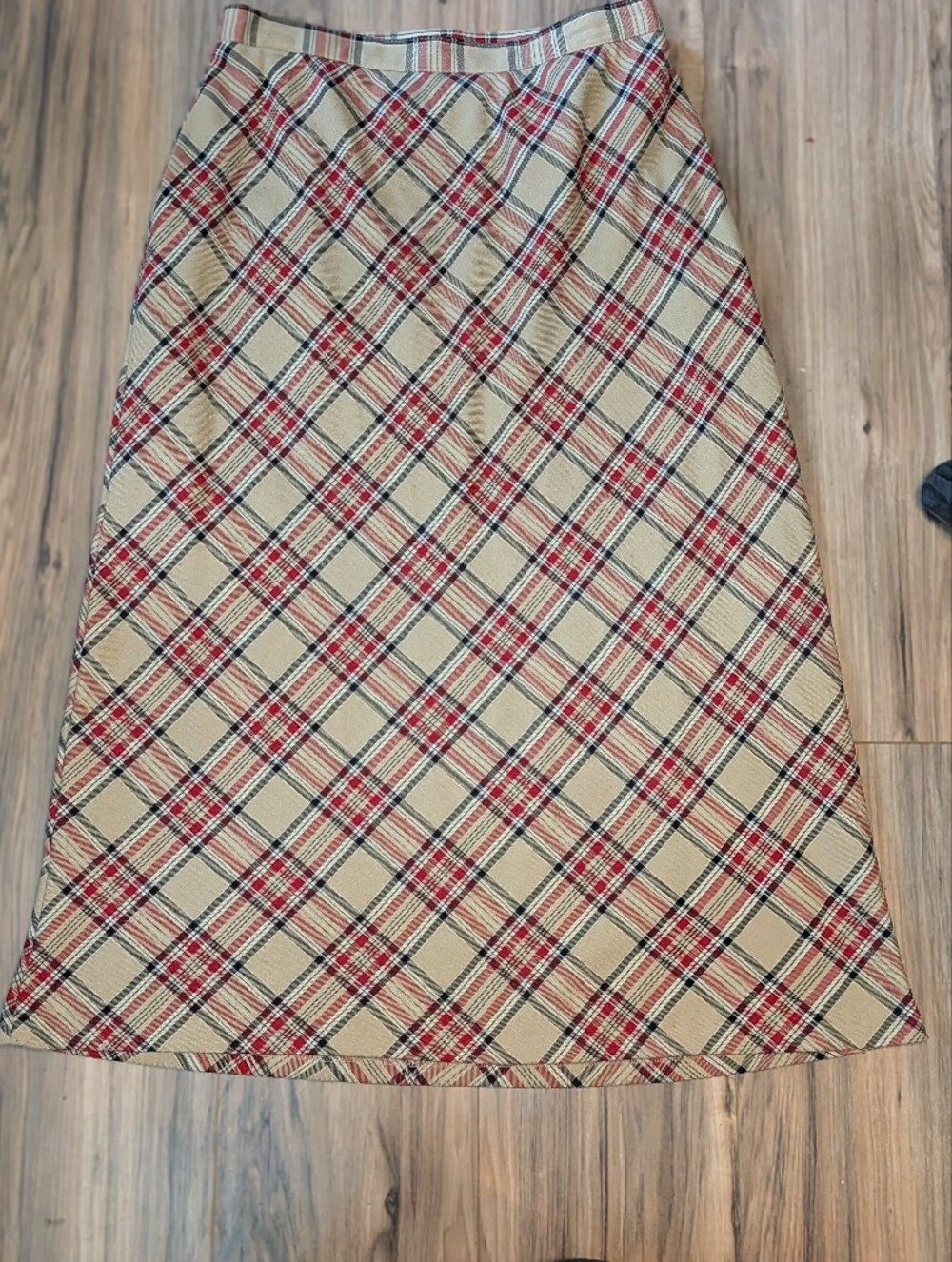 Plaid Pattern Home Bedding Cover In Tan And Red